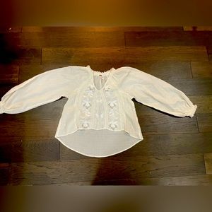 Free people cream colored bohemian top xs